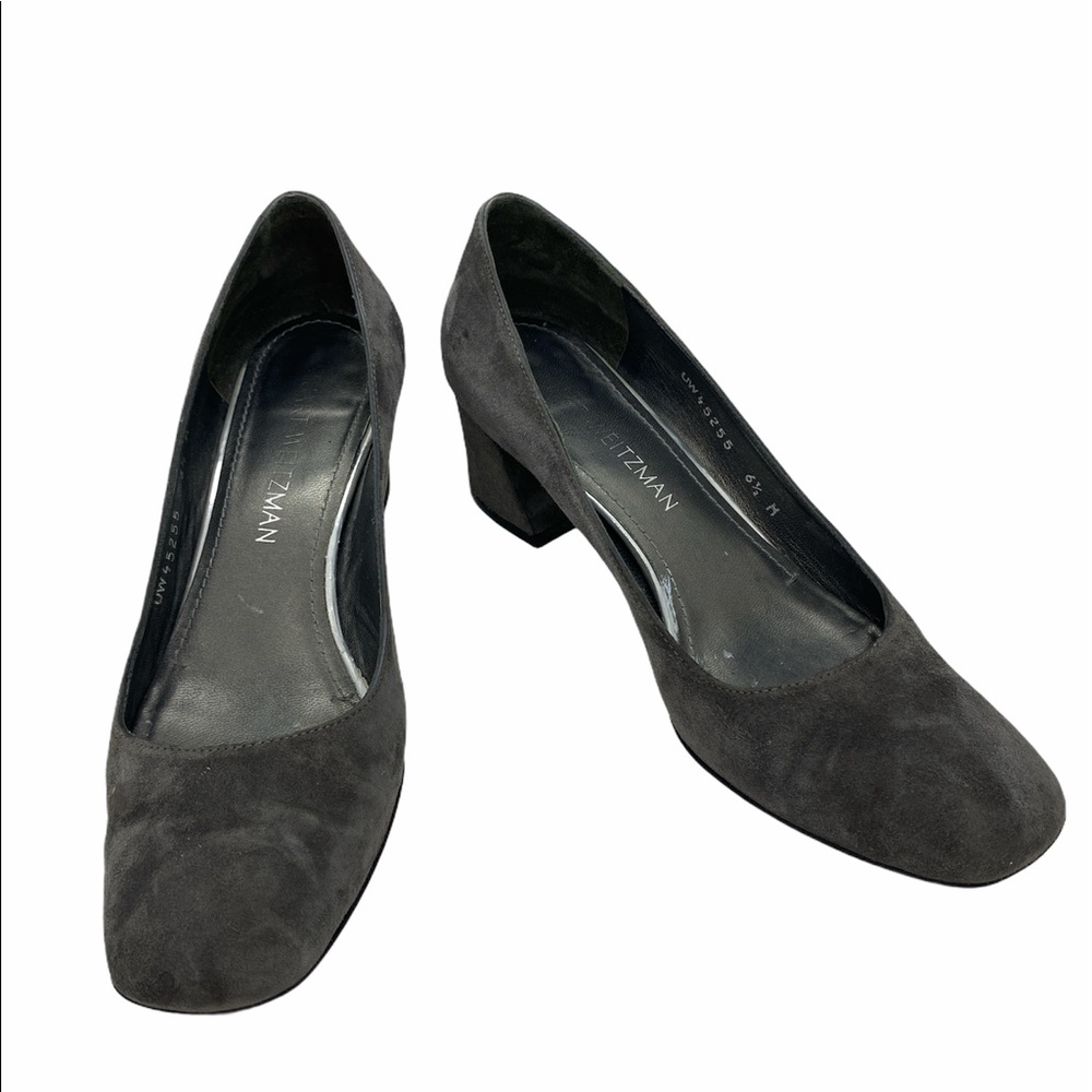 Stuart Weitzman Suede Square Toe Pumps